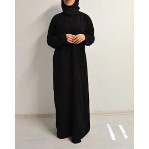 Kruvaze Yandan Bağlamalı Namaz Elbisesi – %100 Viskon- Rahat Kalıp