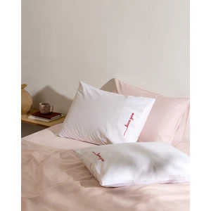 Madame Coco Coeur %100 Pamuk 2'li Yastık Kılıfı - Beyaz/kırmızı