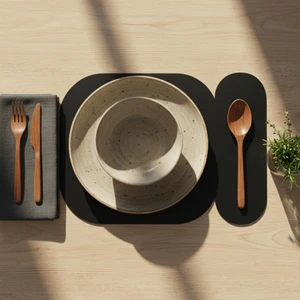 2 Adet Deri Amerikan Servis 33X44 cm