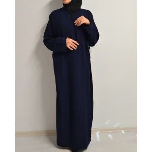 Kruvaze Yandan Bağlamalı Namaz Elbisesi – %100 Viskon- Rahat Kalıp