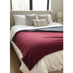 Çift Taraflı Çift Renk Yünlü Akrilik Polar Battaniye - Tv Battaniyesi 180X220 - 2200 Gram