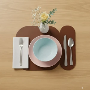 2 Adet Deri Amerikan Servis 33X44 cm