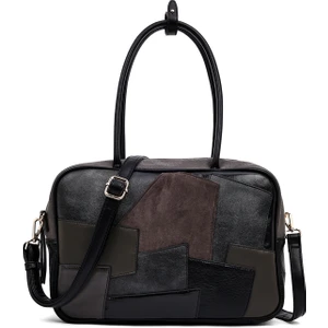 Kadın Gri Uzun Askılı Desenli Kol Çantası 25ABD242314