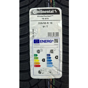 Contınental 205/55 R16 91T Winter Contact TS870 Oto Kış Lastiği (Üretim YILI:2025)