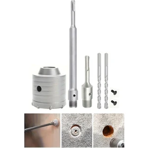 65 mm Beton Duvar Delme Panç Uzatma Adaptörlü 25 cm