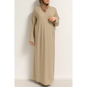 Kruvaze Yandan Bağlamalı Namaz Elbisesi – %100 Viskon- Rahat Kalıp