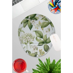 Sonbahar Botanik Çiçekler No:5 Oyuncu Gaming Oval Bilek Destekli Mousepad