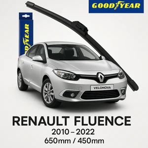 Good Year 2’li Set Muz Tipi Silecek Takımı Renault Fluence 2010-2022 Ön Cam Sileceği 600MM-400MM