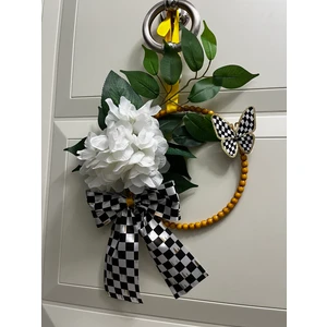 Mackenzie Kurdele Kelebek Ortanca Çiçek Kapı Süsü