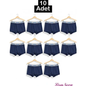 Lacivert Soft Elastan Boxer %90 Coton %10 Elastane