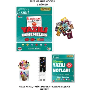Tonguç 5. Sınıf 1. Dönem Yazılı Notları ve Yazılı Denemeleri 1 ve 2. Yazılı(Uzay A.+Mini D.kalemb.)