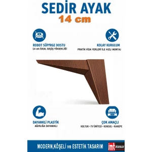 Imt Aksesuar Sedir 14 cm Koltuk Baza Dolap Tv Ünitesi Yatak Odası Konsol Ayağı