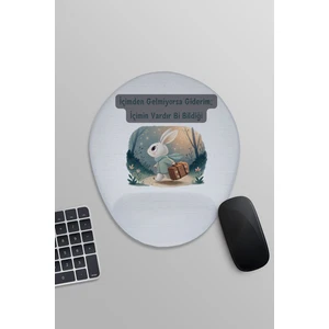 Içimden Gelmiyorsa Giderim Baskılı Oval Bilek Destekli Mousepad
