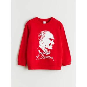 Lc Waikiki Yeni Sezon Bisiklet Yaka Atatürk Baskılı Erkek Çocuk Sweatshirt