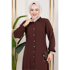 Manşeti Lastikli Viskon Tunik