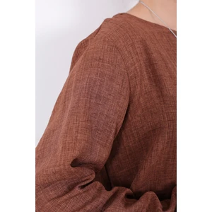 Yazlık Kadın Tunik Günlük Ince Sofia Keten Kolyeli Tunik