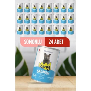 Sos Içerisinde Et Parçacıklı Somonlu Kedi Konservesi 400 Gr*24 Adet