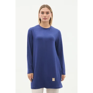 Kristal Bisiklet Yaka Armalı Uzun Tunik