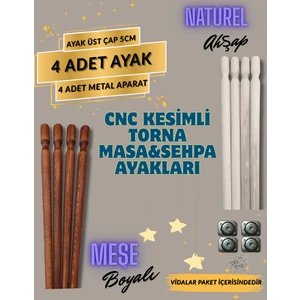 70CM 5cm Üst Çap Cnc Kesimli Torna- Masa Sehpa Ayakları