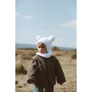 Dery Baby Ponponlu Unisex El Örgüsü Bebek/çocuk Bere-Boyunluk Takımı