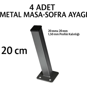 4lü Katlanır Metal Yer Sofrası Ayağı Yer Masası Ayağı 20 cm