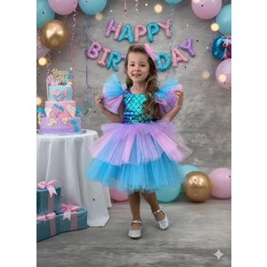 Bes Trend Kız Çocuk Deniz Kızı Abiye Elbise