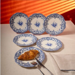 Majestic Blue 6 Parça Pasta Tabağı Seti