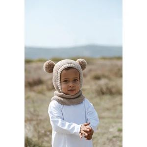 Dery Baby Ponponlu Unisex El Örgüsü Bebek/çocuk Bere-Boyunluk Takımı