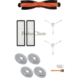 Xiaomi Robot Vacuum X10+ (Plus) / X20+ (Plus) Robot Süpürge Uyumlu Yedek Fırça, Hepa Filtre, Mop - 11 Parça