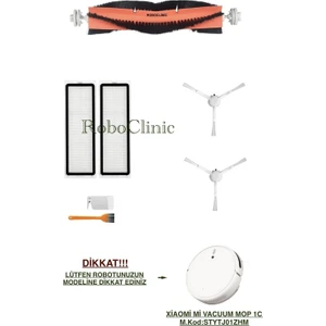 Xiaomi Mi Vacuum Mop 1c - 2c - F9 Robot Süpürge Uyumlu Yedek Fırça, Hepa Filtre - 7 Parça