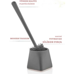 Silikon Klozet Fırçası Wc Tuvalet Banyo Fırça Seti , KARE