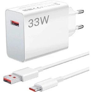 Xiaomi Type-C 33W (Watt) Hızlı Şarj Cihazı Adaptörü ve 6A Kablolu Kutulu Set