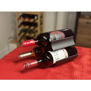 Dekoratif Şaraplık Stand – 3 Şişelik Modern Şarap Rafı | Elegant Tasarım