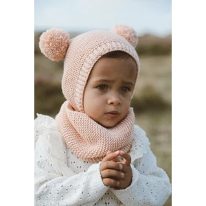 Dery Baby Ponponlu Unisex El Örgüsü Bebek/çocuk Bere-Boyunluk Takımı