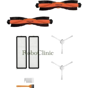 Xiaomi Robot Vacuum X10+ (Plus) / X20+ (Plus) Robot Süpürge Uyumlu Yedek Fırça, Hepa Filtre - 8 Parça