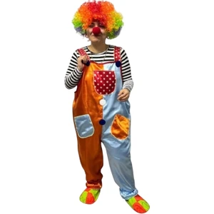 Askılı Salopet Palyaço Kostümü
