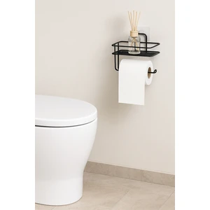 Yapışkanlı Yedekli Tuvalet Kağıtlığı Wc Kağıtlık Tutucu Askısı Mat Siyah