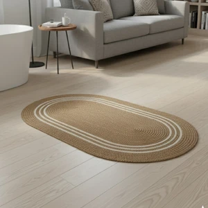 Bhr Creative Jüt Çember Detay ,hasır, Kapı Önü Paspası ,banyo Paspası ,paspas,yolluk,koridor,kilim