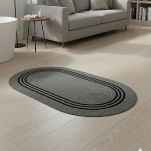 Bhr Creative Jüt Çember Detay ,hasır, Kapı Önü Paspası ,banyo Paspası ,paspas,yolluk,koridor,kilim