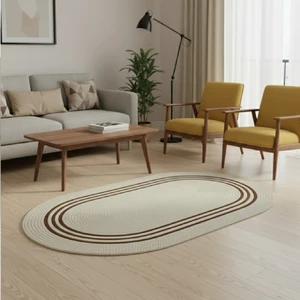 Bhr Creative Jüt Çember Detay ,hasır, Kapı Önü Paspası ,banyo Paspası ,paspas,yolluk,koridor,kilim