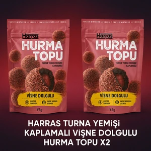 Harras Turna Yemişi Kaplı Vişne Dolgulu Hurma Topu 96 gr X2