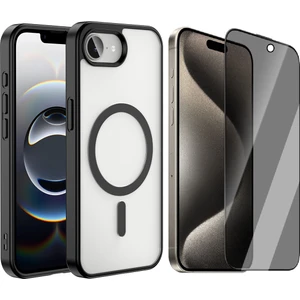 iPhone 16E Kılıf M-Safe Wireless Şarj Özellikli Silikon Zore Ege Kapak + Hayalet Ekran Koruyucu