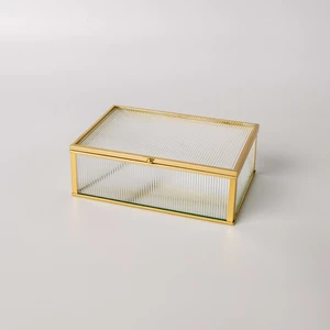 Laveta 18X13X6 cm Dekoratif Kutu Gold