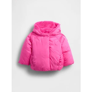 Kız Bebek Pembe Cozy Puffer Şişme Mont