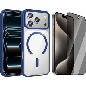 iPhone 17 Pro Max Kılıf M-Safe Wireless Şarj Özellikli Silikon Zore Ege Kapak + Hayalet Ekran Koruyucu