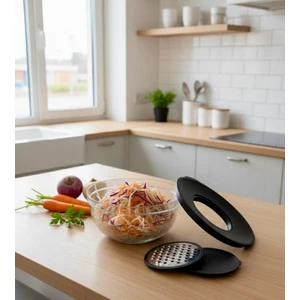 Berina Home Çok Amaçlı 4’ü 1 Arada Mutfak Mikser Kabı – Kapaklı Cam Kase | Çırpma, Rende, Saklama ve Yoğurt Mayalama Kabı | 5 Litre Jumbo Boy - %100 Yerli Üretim