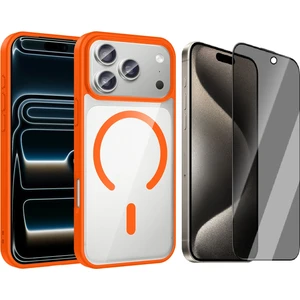 iPhone 17 Pro Max Kılıf M-Safe Wireless Şarj Özellikli Silikon Zore Ege Kapak + Hayalet Ekran Koruyucu