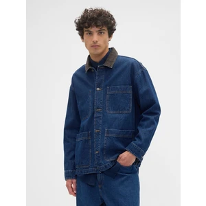 Erkek Lacivert Relaxed Denim Barn Ceket