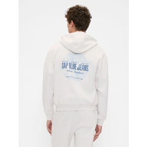 Erkek Açık Gri Vintagesoft Gap Logo Fermuarlı Sweatshirt