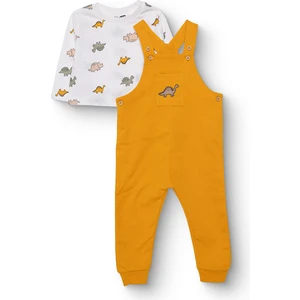 Hellobaby Erkek Bebek Salopet-Sweatshirt Iki Iplik Bisiklet Yaka Uzun Kol Reçme Paça